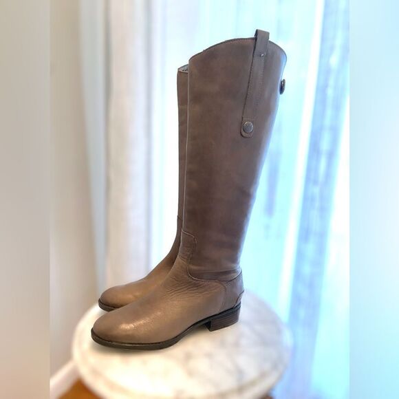 Sam Edelman Grey Penny Riding Boots Size 5.5M - Picture 11 of 16